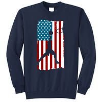 Us American Flag Basketball Patriotic Athlete Print For Boy Tall Sweatshirt