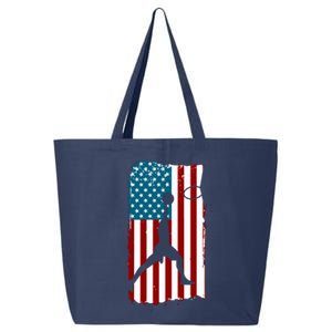 Us American Flag Basketball Patriotic Athlete Print For Boy 25L Jumbo Tote