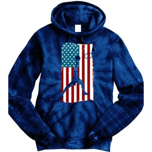 Us American Flag Basketball Patriotic Athlete Print For Boy Tie Dye Hoodie