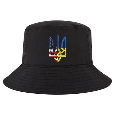 Ukrainian American Flag Symbol Love Support Us Ukraine Gift Cool Comfort Performance Bucket Hat