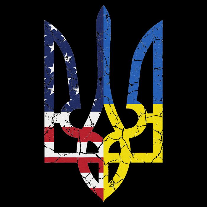 Ukrainian American Flag Symbol Love Support Us Ukraine Gift Flatbill Hat