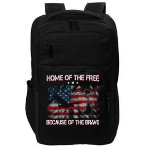 Usa American Flag Home Of The Free Because Of The Brave Gift Impact Tech Backpack