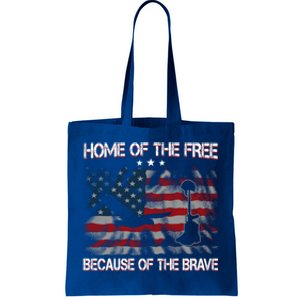 Usa American Flag Home Of The Free Because Of The Brave Gift Tote Bag