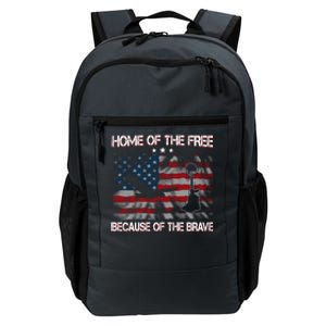 Usa American Flag Home Of The Free Because Of The Brave Gift Daily Commute Backpack