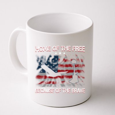 Usa American Flag Home Of The Free Because Of The Brave Gift Coffee Mug