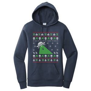 Ufo Alien Funny Reindeer Ugly Christmas Sweater Great Gift Women's Pullover Hoodie