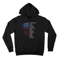 Us America Flag Vintage Scouting Law Tall Hoodie