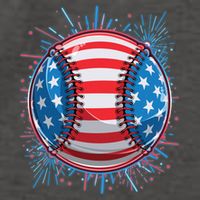 USA American Flag Firework Baseball Vector Backpack
