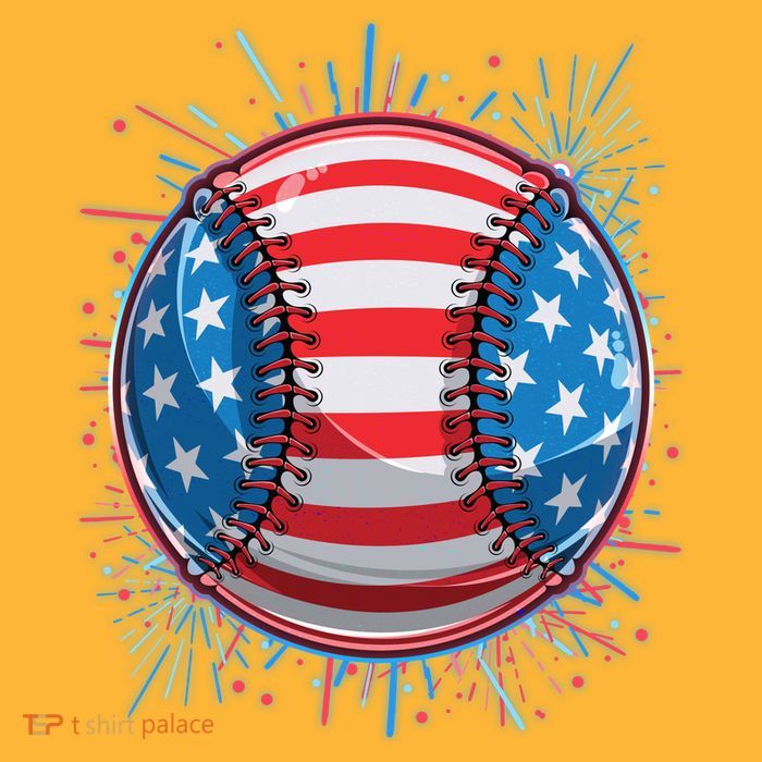 USA American Flag Firework Baseball Trucker Hat