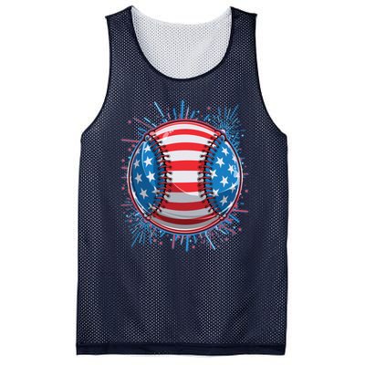 USA American Flag Firework Baseball Mesh Reversible Basketball Jersey Tank