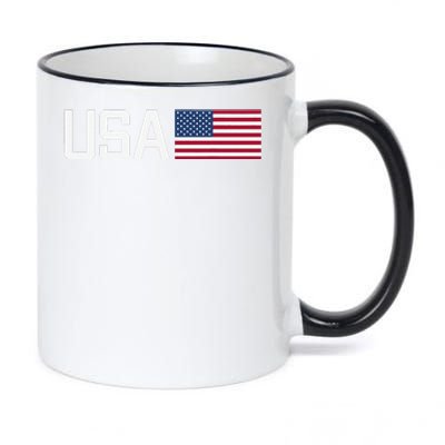 Usa American Flag Patriotic 4th Of July 11oz Black Color Changing Mug