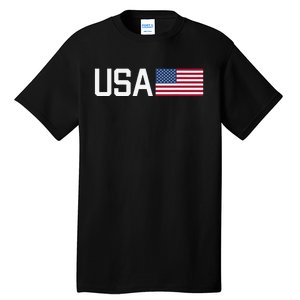 Usa American Flag Patriotic 4th Of July Tall T-Shirt