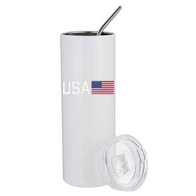 Usa American Flag Patriotic 4th Of July Stainless Steel Tumbler