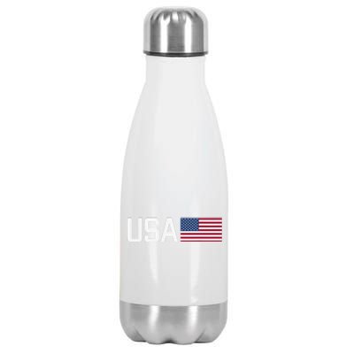 Usa American Flag Patriotic 4th Of July Stainless Steel Insulated Water Bottle