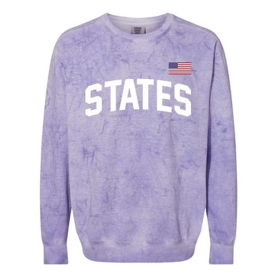 States United USA American Flag United States 4th Of July Colorblast Crewneck Sweatshirt