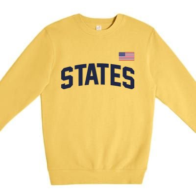 States United USA American Flag United States 4th Of July Premium Crewneck Sweatshirt