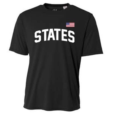 States United USA American Flag United States 4th Of July Cooling Performance Crew T-Shirt