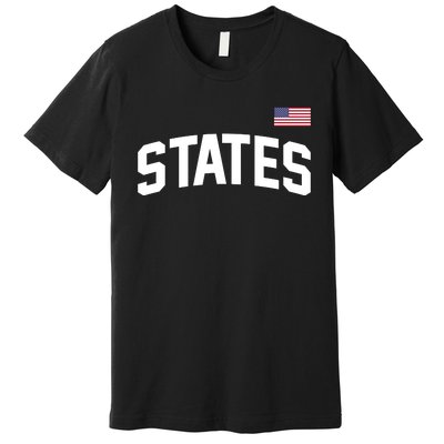 States United USA American Flag United States 4th Of July Premium T-Shirt