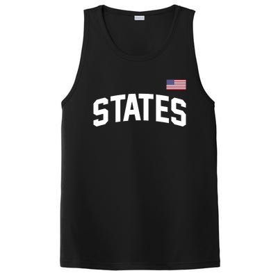 States United USA American Flag United States 4th Of July PosiCharge Competitor Tank