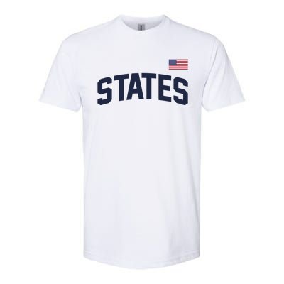 States United USA American Flag United States 4th Of July Softstyle CVC T-Shirt