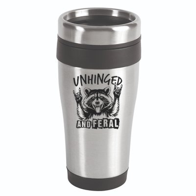 Unhinged and Feral Raccoon  16oz Travel Tumbler
