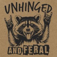 Unhinged and Feral Raccoon  Cotton Canvas Backpack