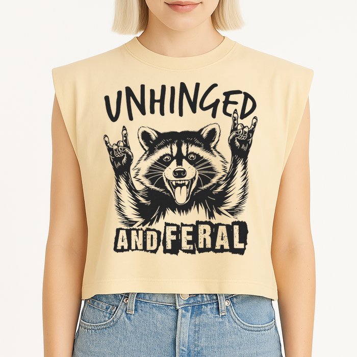 Unhinged and Feral Raccoon  Garment-Dyed Women's Muscle Tee