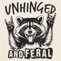 Unhinged and Feral Raccoon  Garment-Dyed Women's Muscle Tee