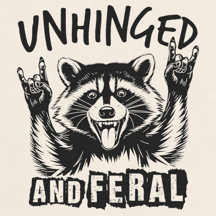 Unhinged and Feral Raccoon  Garment-Dyed Women's Muscle Tee