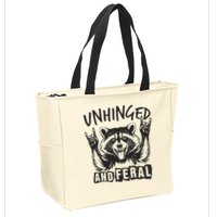 Unhinged and Feral Raccoon  Zip Tote Bag