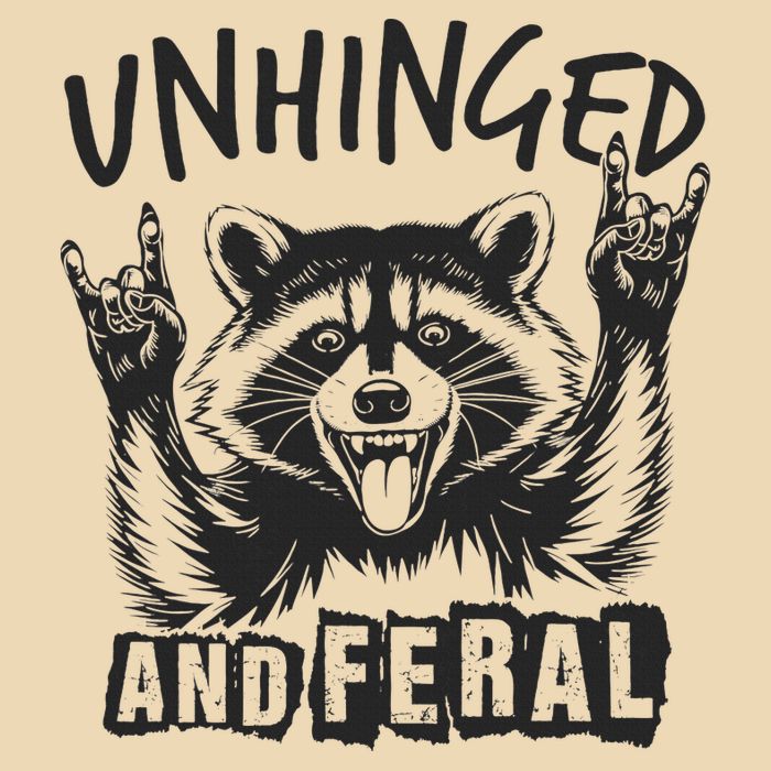 Unhinged and Feral Raccoon  Zip Tote Bag