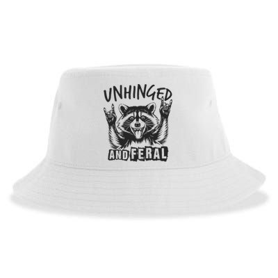 Unhinged and Feral Raccoon  Sustainable Bucket Hat