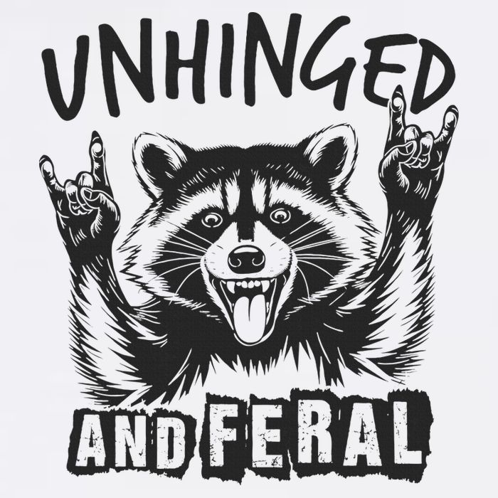 Unhinged and Feral Raccoon  Sustainable Bucket Hat