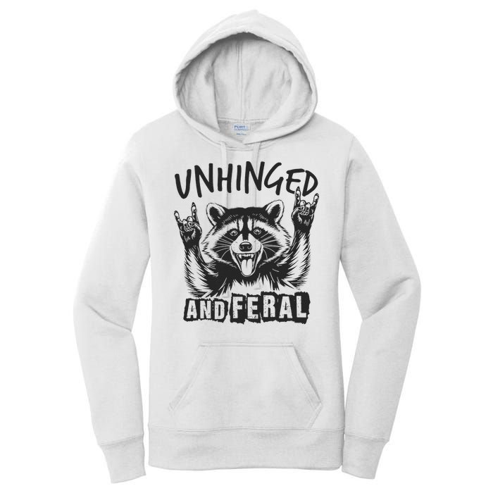 Unhinged and Feral Raccoon  Women's Pullover Hoodie