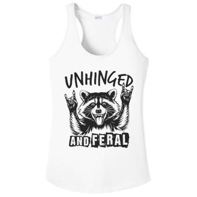 Unhinged and Feral Raccoon  Ladies PosiCharge Competitor Racerback Tank