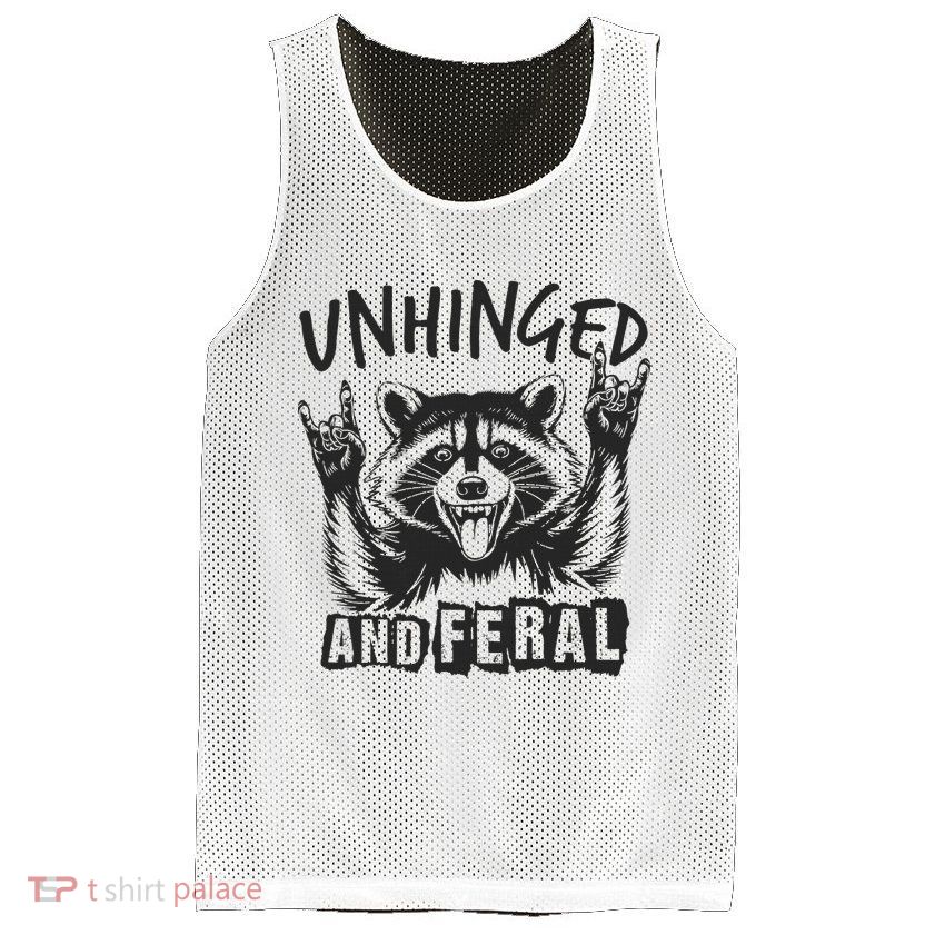 Unhinged and Feral Raccoon  Mesh Reversible Basketball Jersey Tank