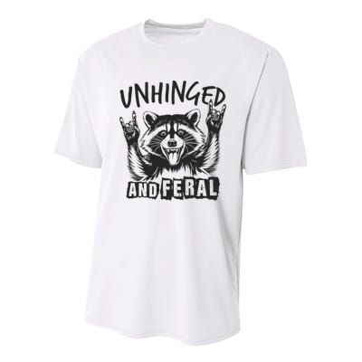 Unhinged and Feral Raccoon  Youth Performance Sprint T-Shirt