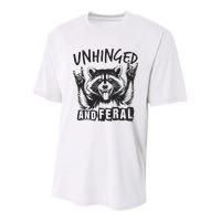 Unhinged and Feral Raccoon  Youth Performance Sprint T-Shirt