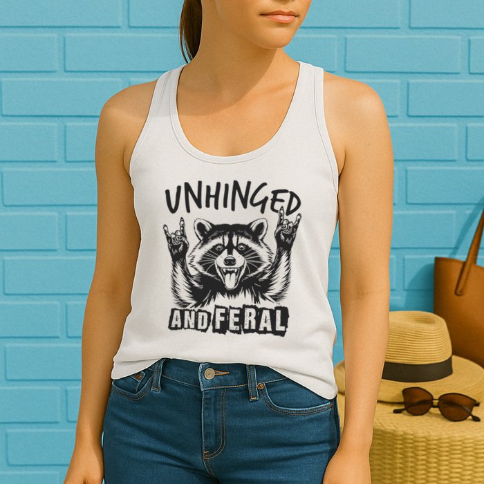 Unhinged and Feral Raccoon  Womens Tank Top