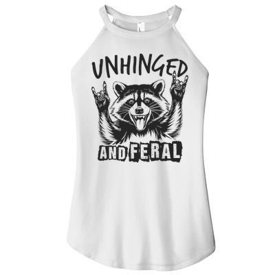 Unhinged and Feral Raccoon  Women's Perfect Tri Rocker Tank