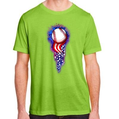 USA American Flag Baseball Star Comet Adult ChromaSoft Performance T-Shirt