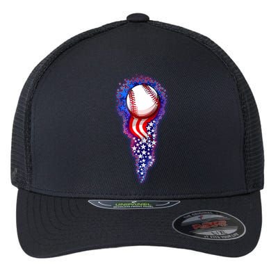 USA American Flag Baseball Star Comet Flexfit Unipanel Trucker Cap