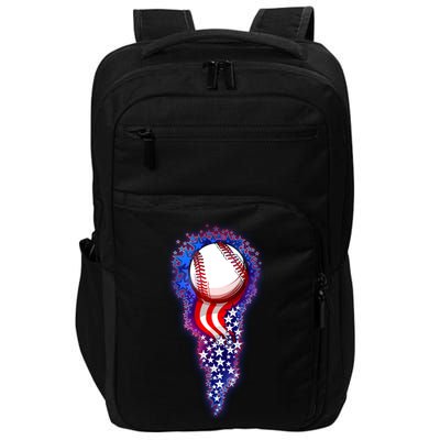 USA American Flag Baseball Star Comet Impact Tech Backpack