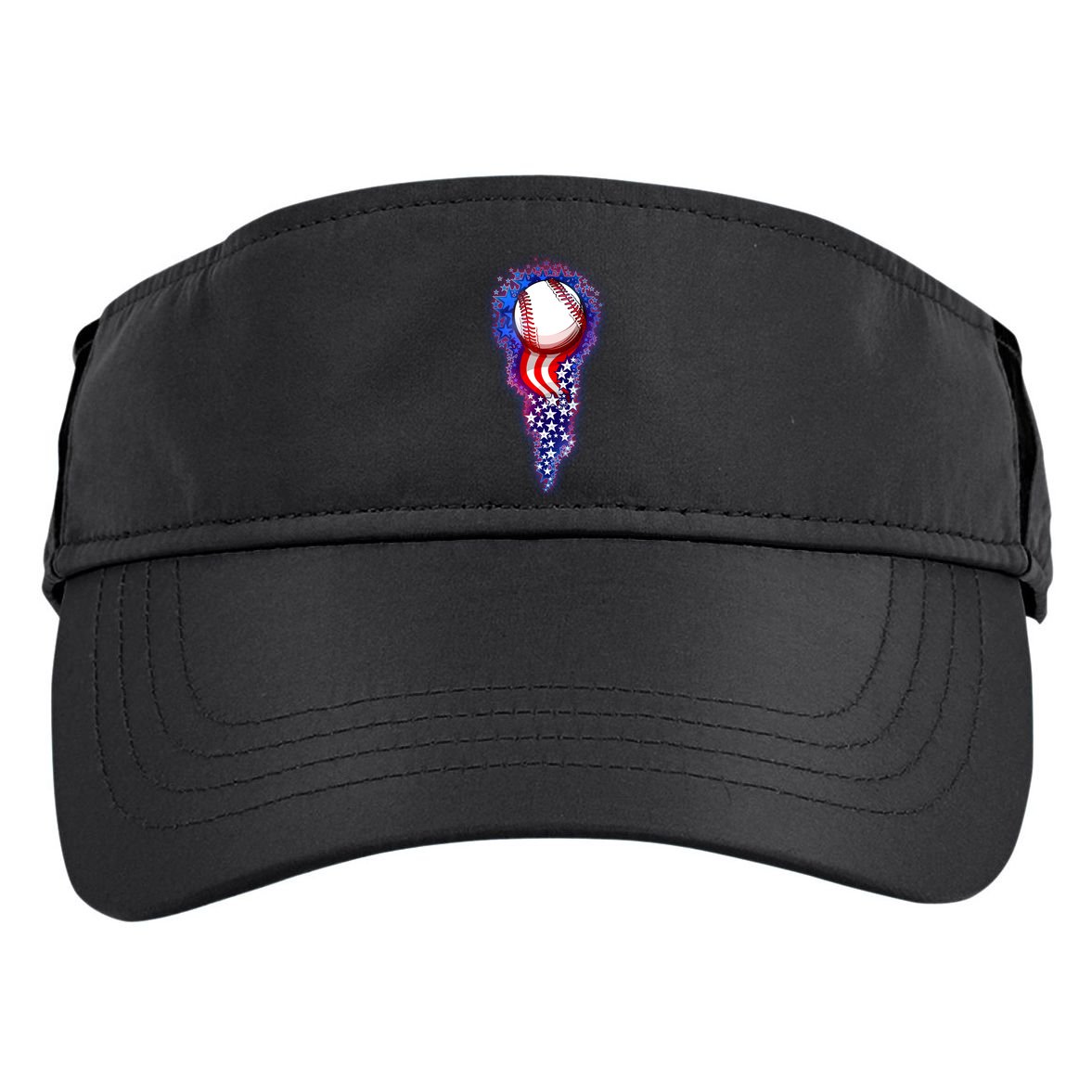 USA American Flag Baseball Star Comet Adult Drive Performance Visor