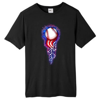 USA American Flag Baseball Star Comet Tall Fusion ChromaSoft Performance T-Shirt