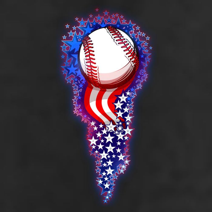 USA American Flag Baseball Star Comet 11oz C Handle Ceramic Mug