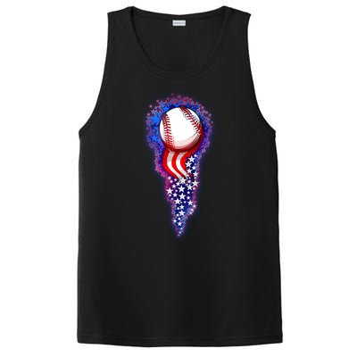 USA American Flag Baseball Star Comet PosiCharge Competitor Tank