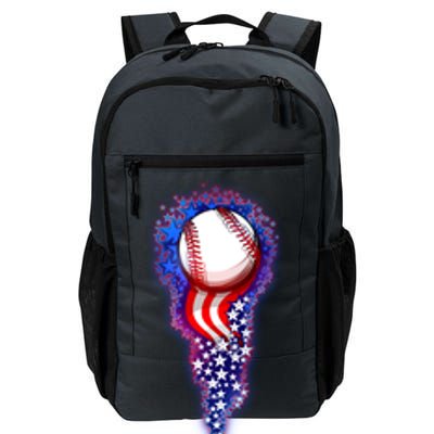 USA American Flag Baseball Star Comet Daily Commute Backpack