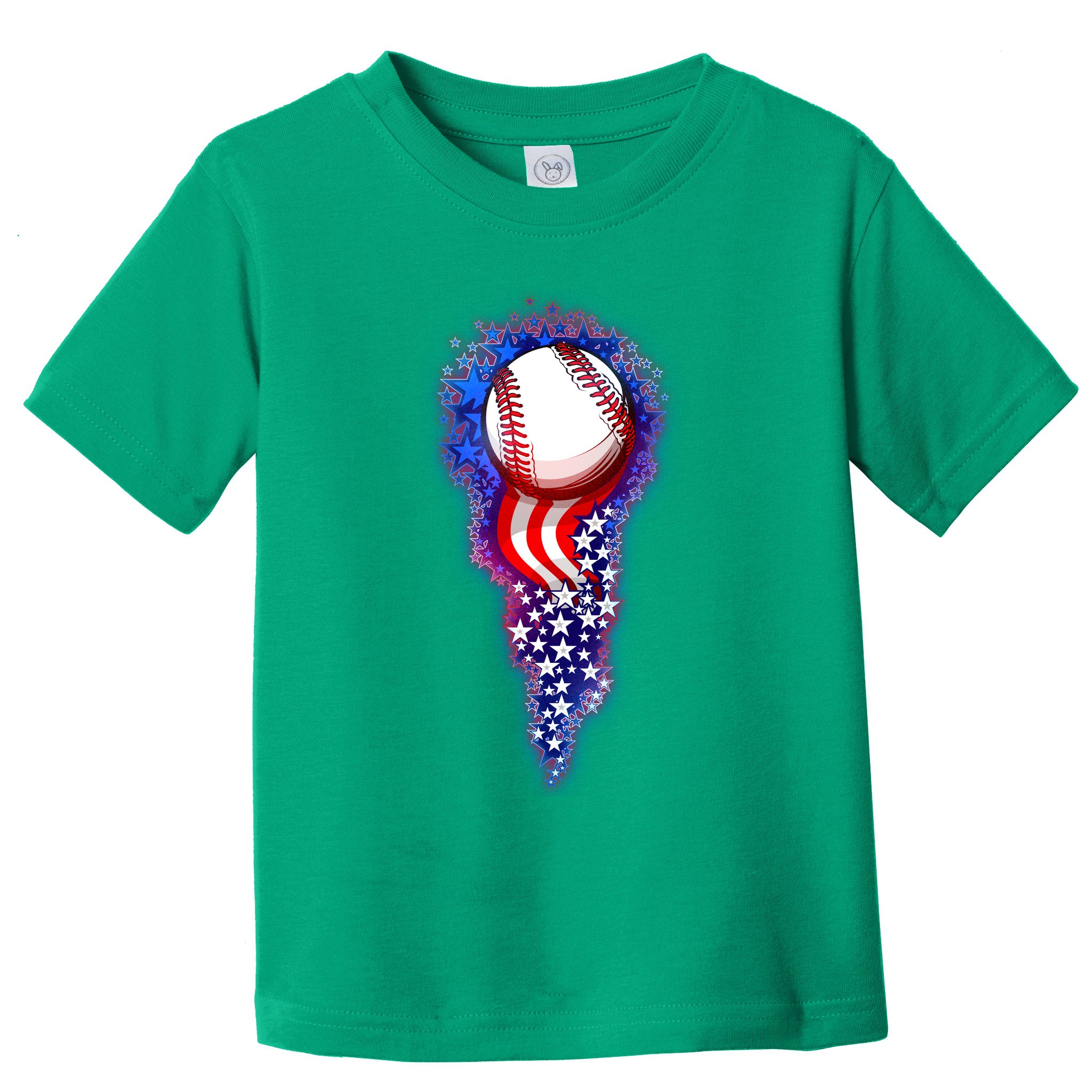 USA American Flag Baseball Star Comet Toddler T-Shirt