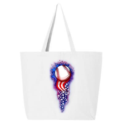 USA American Flag Baseball Star Comet 25L Jumbo Tote